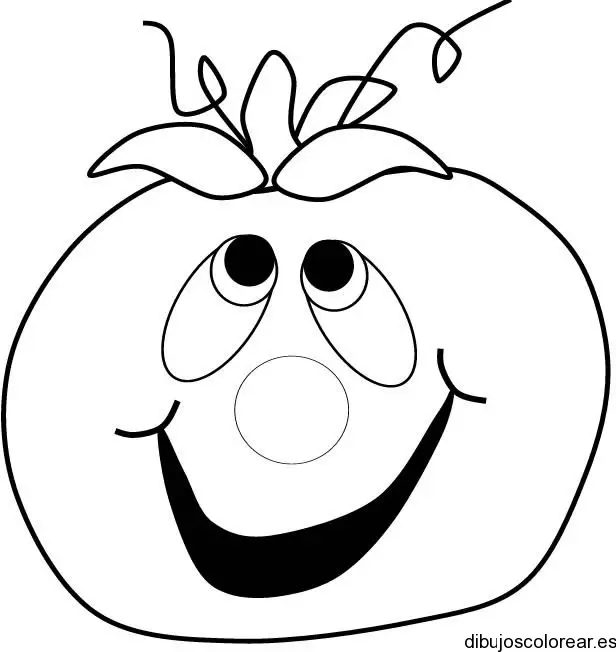 Dibujo de una calabaza feliz para colorear