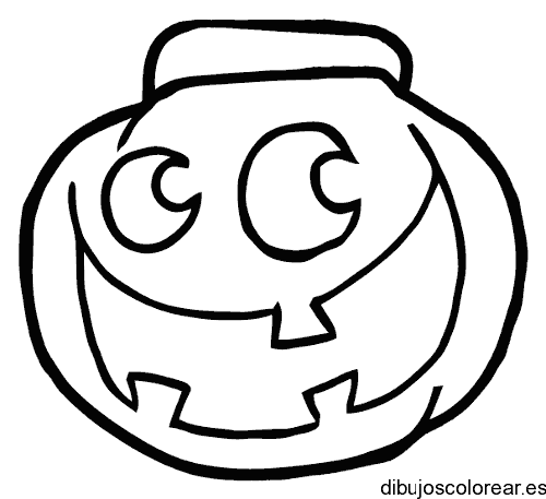 Dibujo de una calabaza riéndose para colorear