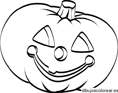 Dibujo de una calabaza sonriente para colorear