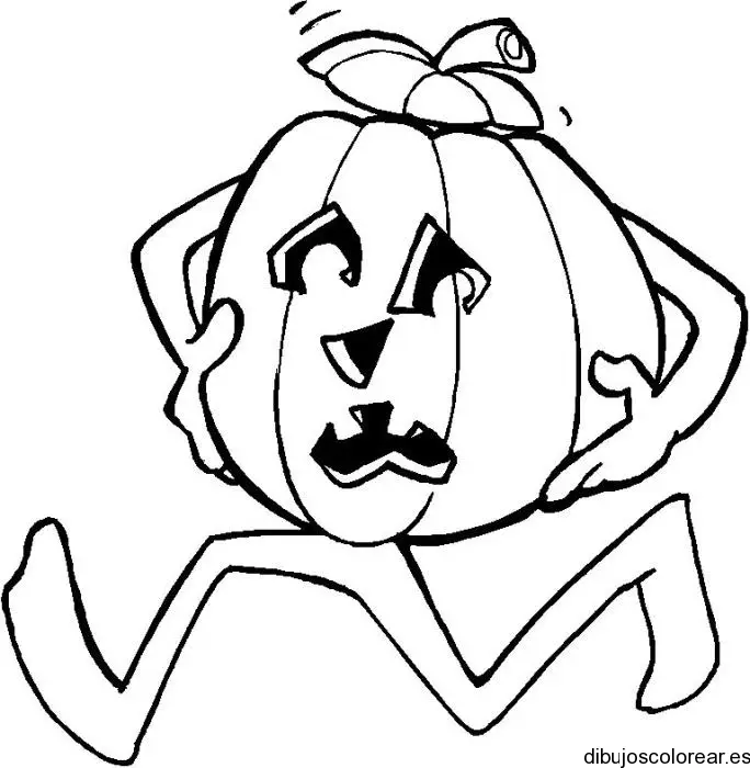 Dibujo de una calabaza para colorear