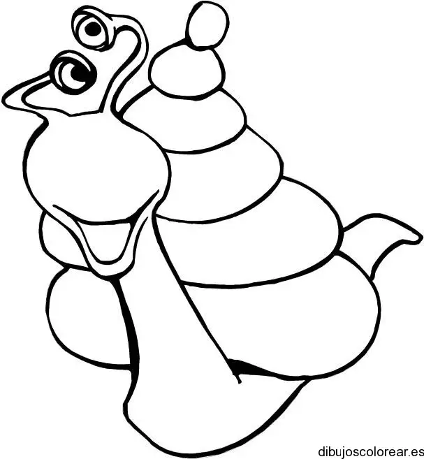 Dibujo de una caracol bizco para colorear
