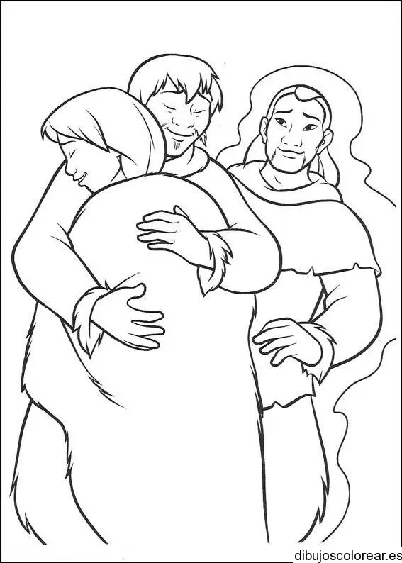 Dibujo de una familia para colorear