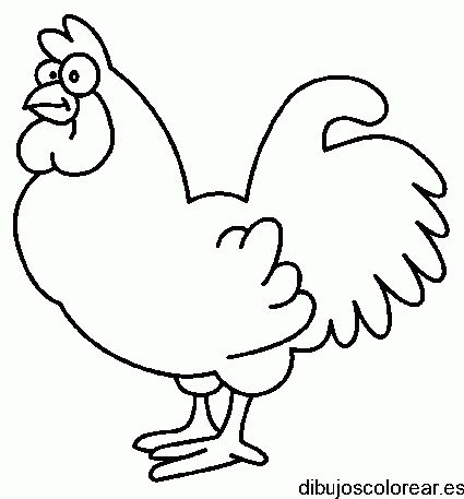 Dibujo de una gallina para colorear