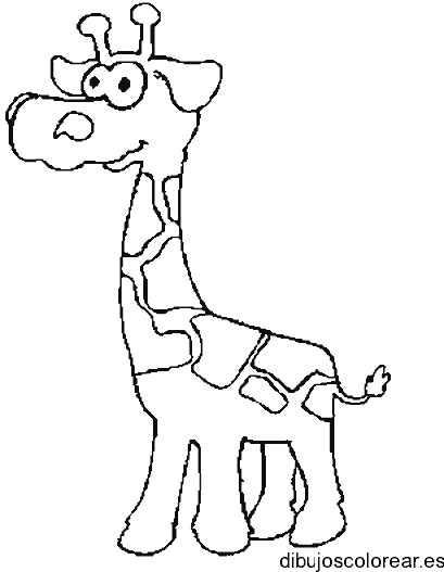 Dibujo de una jirafa bebe para colorear