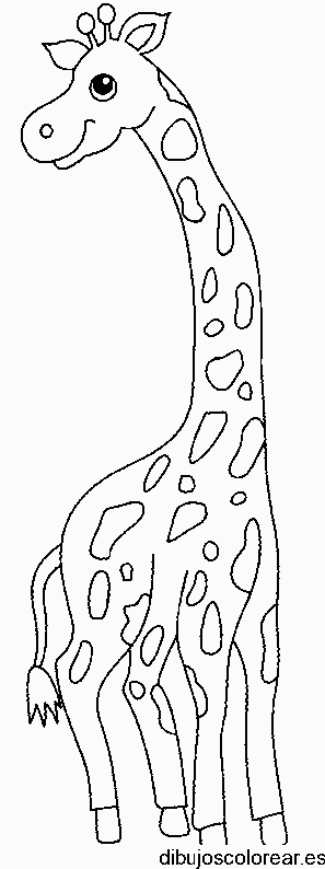 Dibujo de una jirafa para colorear