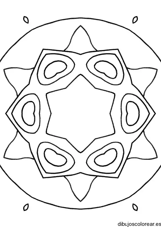 Dibujo de una mandala mariposa para colorear