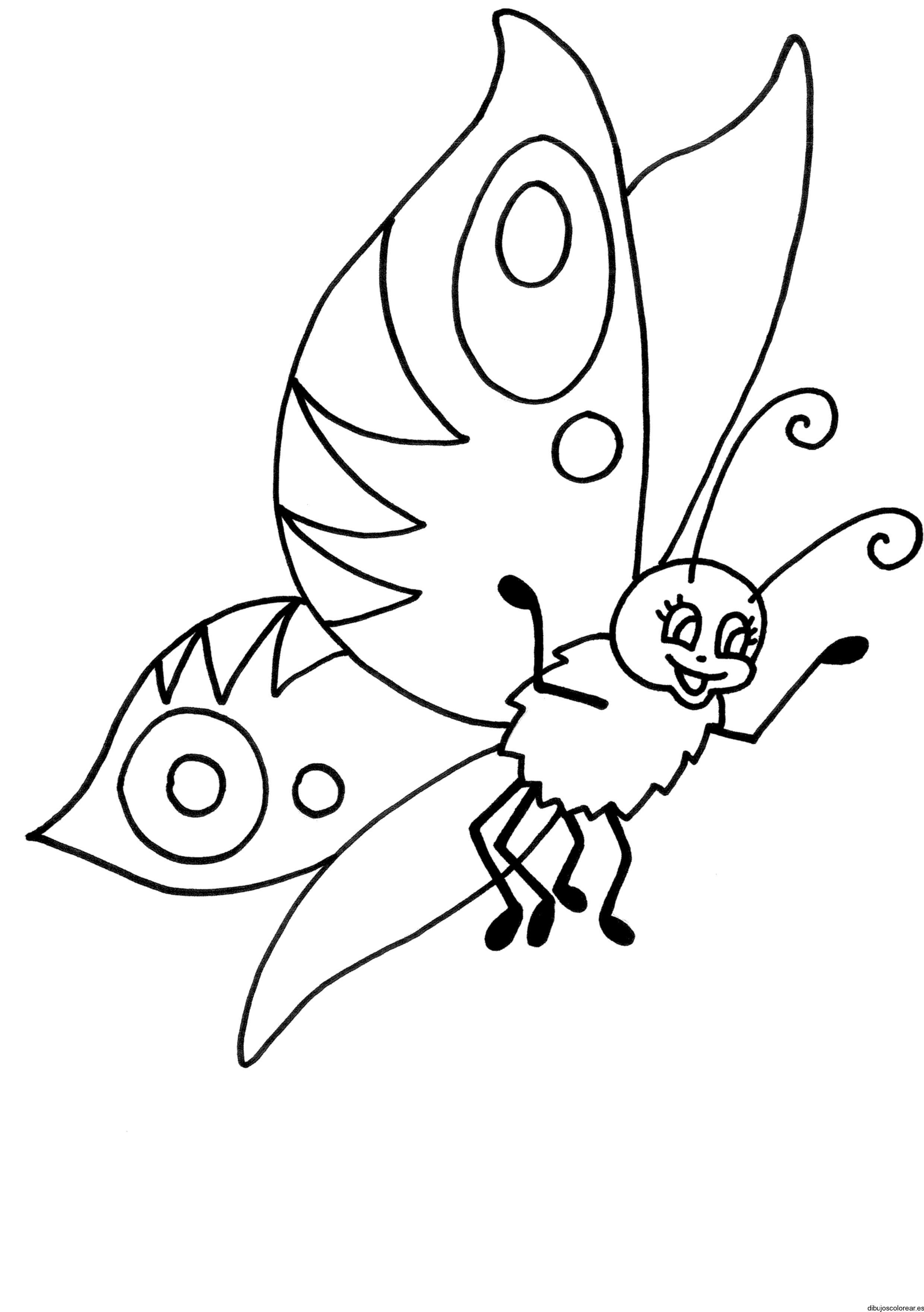 Dibujo de una mariposa pequeña para colorear
