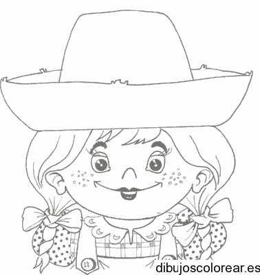Dibujo de una máscara de vaquerita para colorear