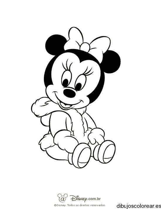 Dibujo de una Minnie bebé para colorear