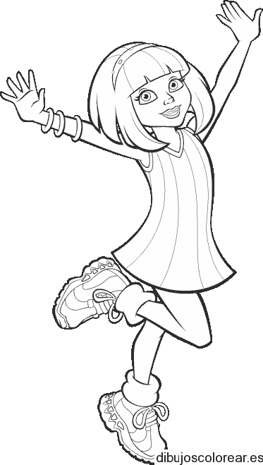 Dibujo de una niña para colorear