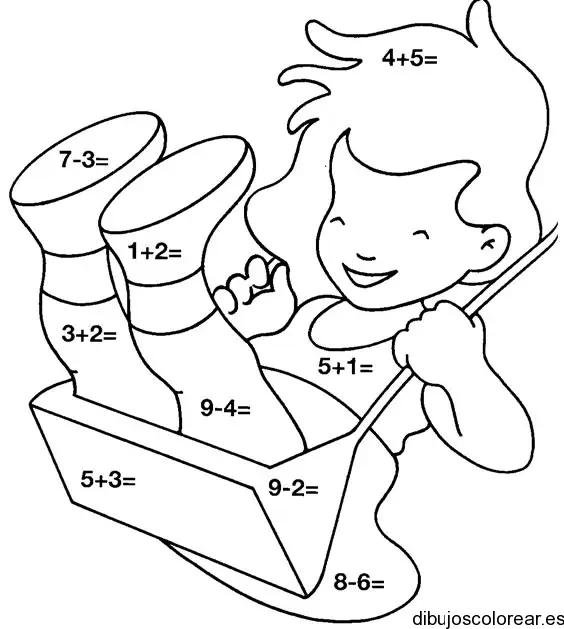 Dibujo de una niña jugando para colorear