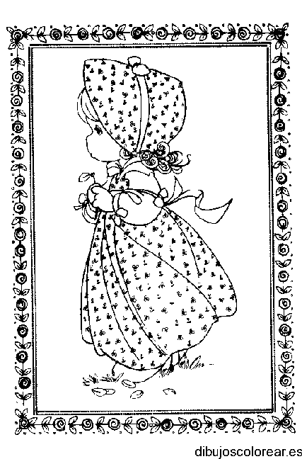 Dibujo de una niña para colorear