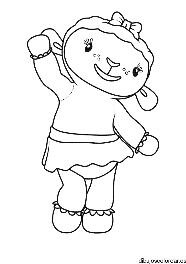 Dibujo de una osa bailarina para colorear