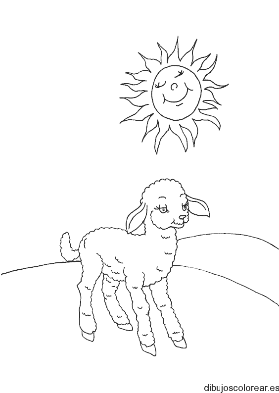 Dibujo de una oveja para colorear