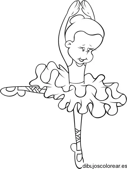 Dibujo de una pequeña bailarina para colorear