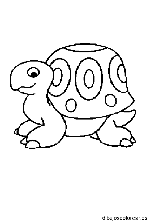 Dibujo de una pequeña tortuga para colorear