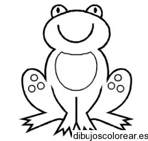Dibujo de una rana sentada para colorear