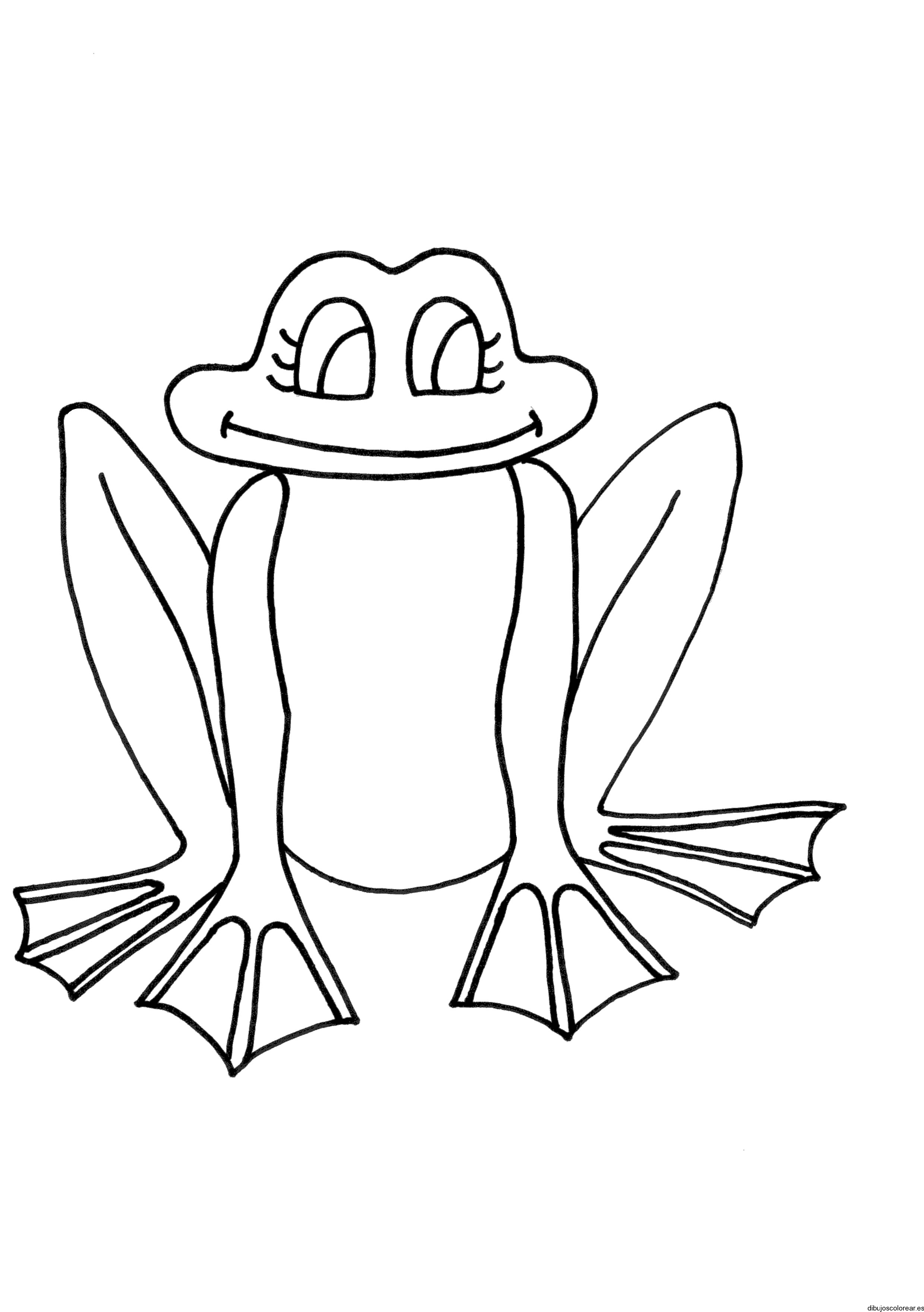 Dibujo de una rana para colorear