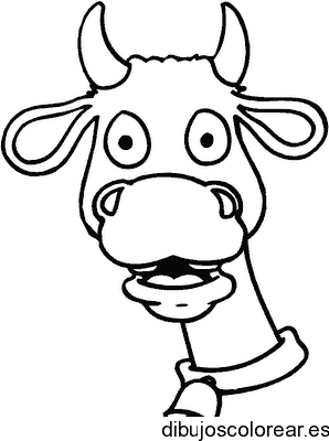 Dibujo de una vaca asustada para colorear