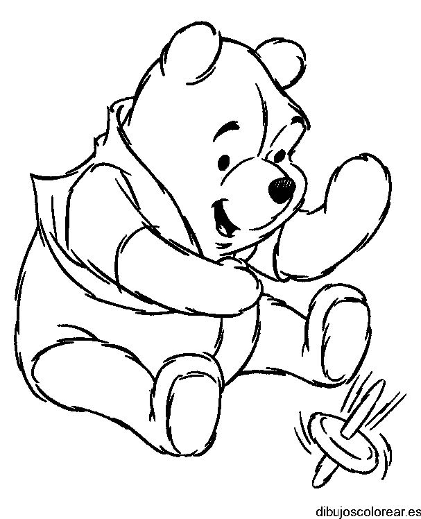Dibujo de Winnie Poh jugando para colorear
