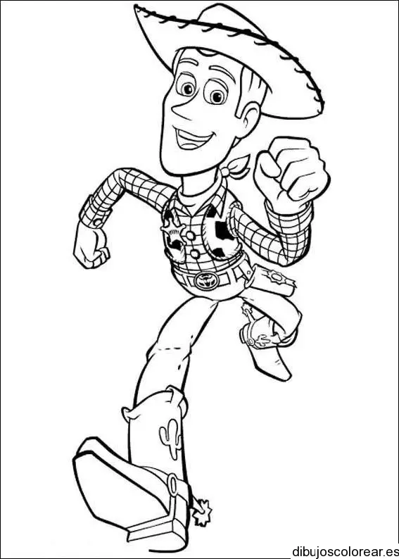 Dibujo de Woody corriendo para colorear