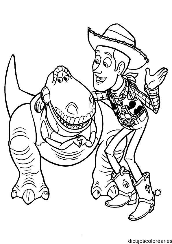 Dibujo de Woody y Rex para colorear