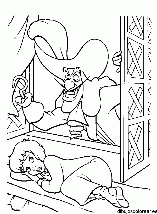 Dibujo del Capitán Garfio para colorear