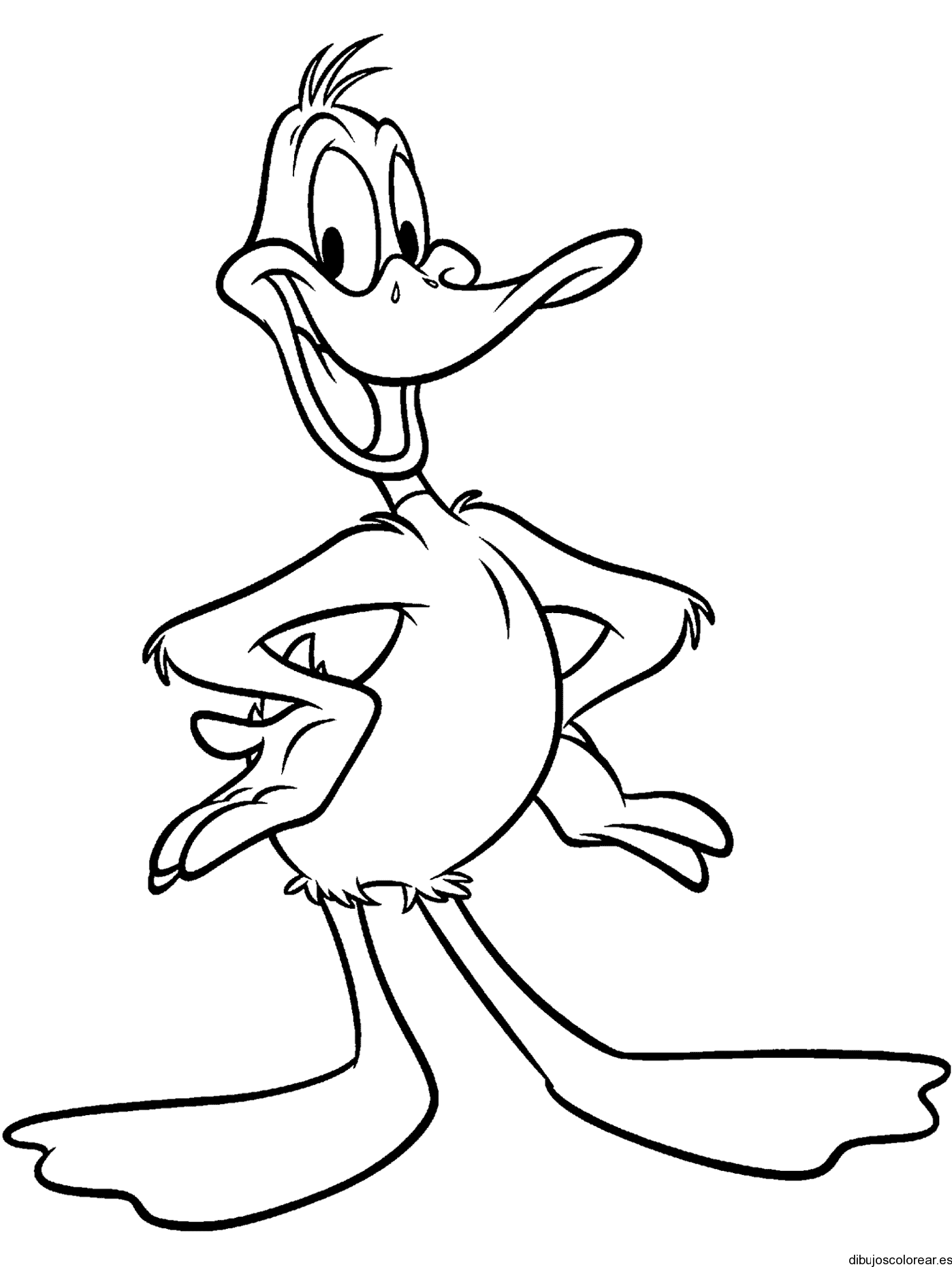 Dibujo del pato Lucas sonriendo para colorear