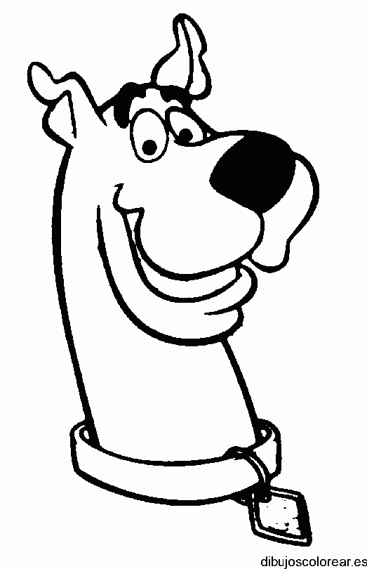 Dibujo del rostro de Scooby Doo para colorear