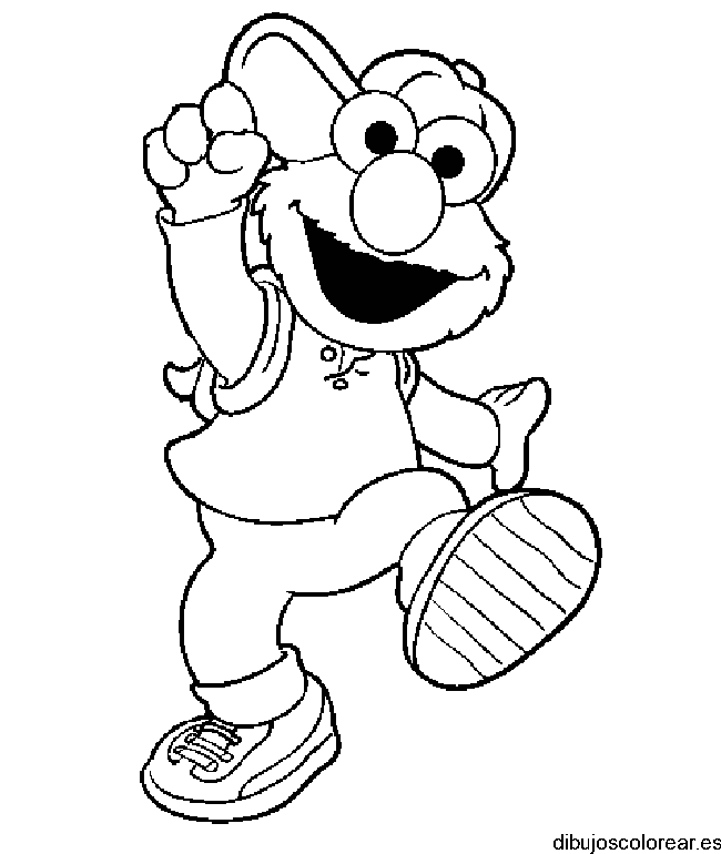 Elmo sonríe para colorear