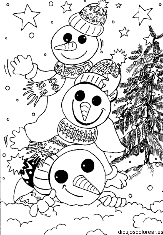 Familia Frosty para colorear