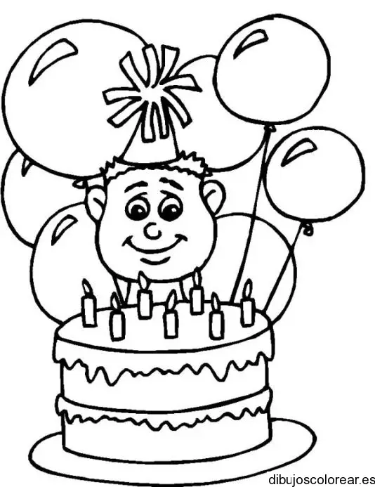 Fiesta cumpleaños para colorear