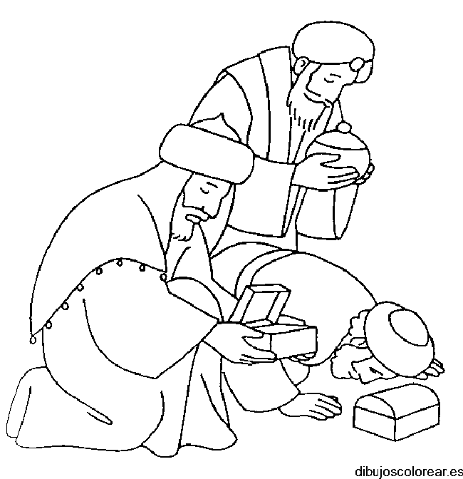 Los reyes magos para colorear
