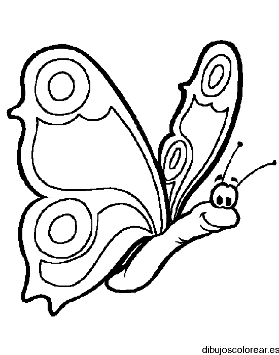 Mariposa sonriente para colorear