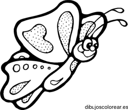 Dibujo de mariposa volando para colorear