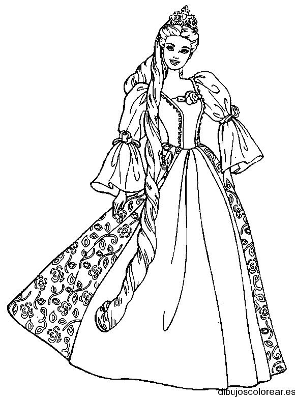 Princesa Aurora para colorear