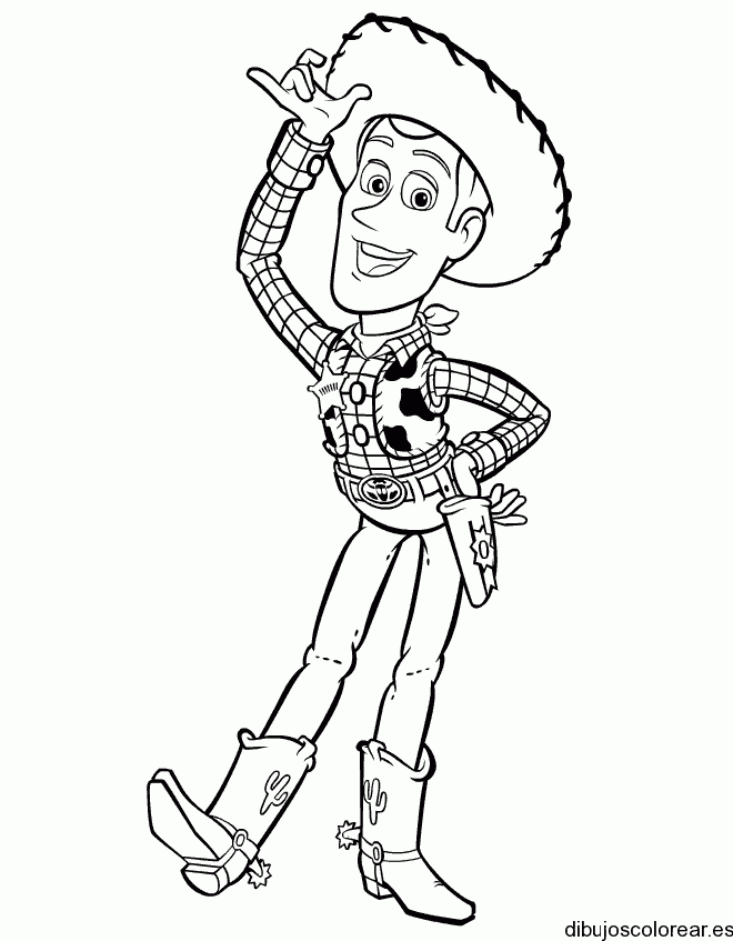 Tatuaje de vaquerito de Toy Story II para colorear
