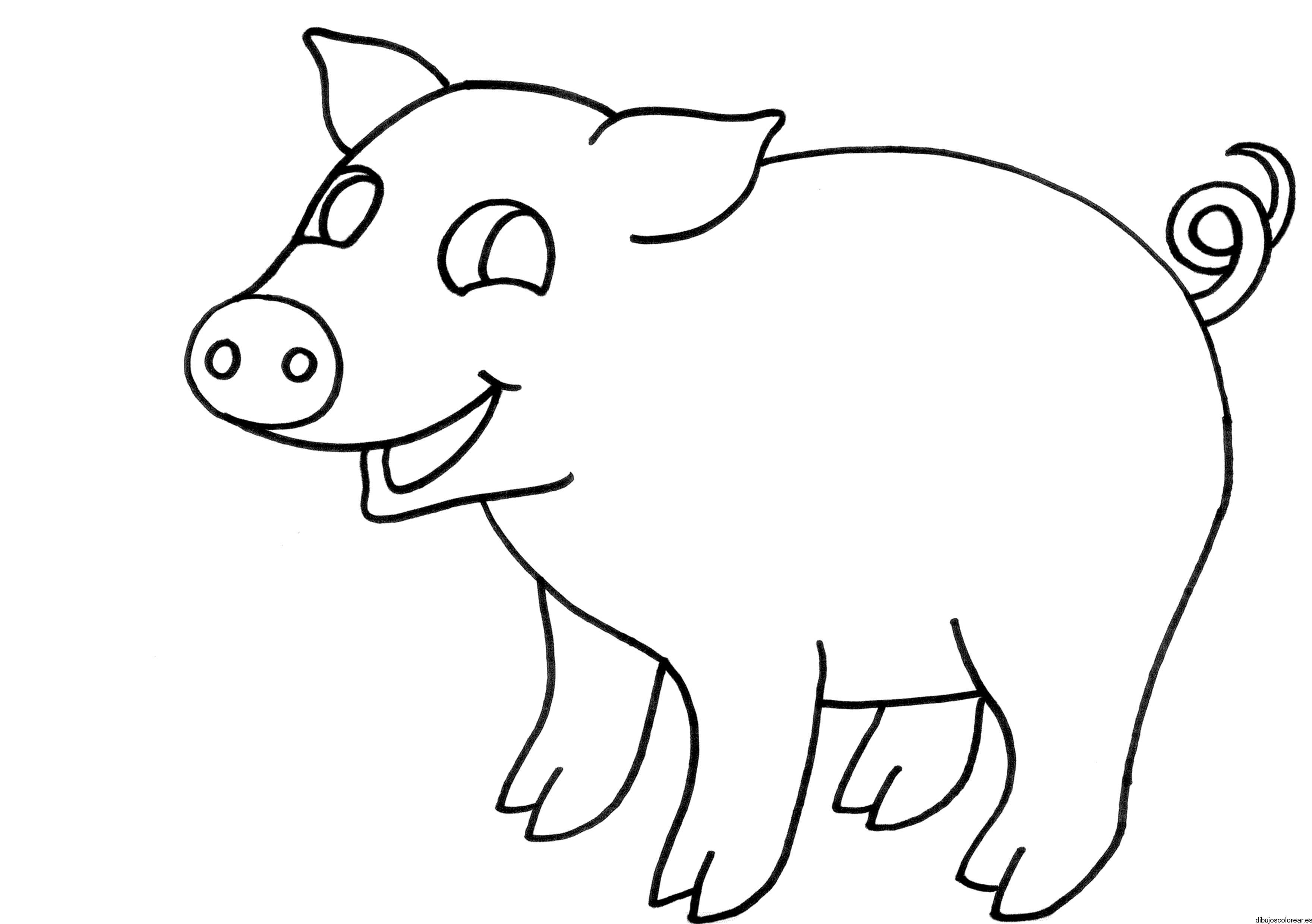 Un cerdito para colorear