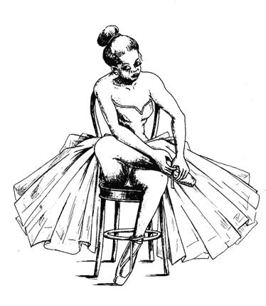 Una bailarina para colorear